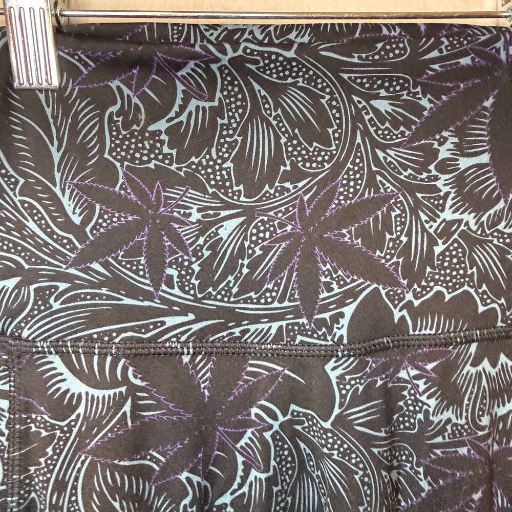 Dixxon Women's Purple Haze Classic Leggings Floral Abstract Loud Print Size S - Picture 5 of 9